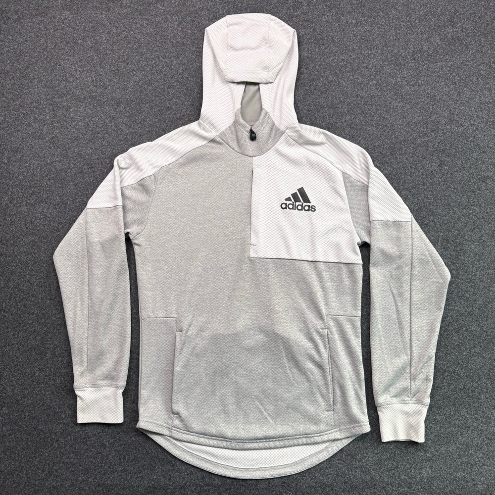 Adidas Men's Small Light Gray Hoodie